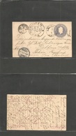 Argentina - Stationery. 1896 (27 Dic) Empalme Villa Constitucion (TPO) - Germany. Rethemy, Hannover (23 Jan 97) 6c Grey  - Other & Unclassified