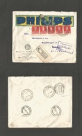 Argentina - Xx. 1925 (23 June) Rosario - Germany, Hamburg (15 July) Philips Color, Illustrated Registered Multifkd Envel - Andere & Zonder Classificatie
