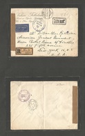 Austria - Xx. 1947 (10 Dec) Wien - USA, NYC (24-26 Dic) Registered Air Cash Paid Postal Rate Env + Alliend Censored. 4,8 - Other & Unclassified