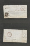 Belgium. 1853 (20 Febr) Gosselies - Chatenau. EL Fkd 10c "50" Grill + Red Cds. Fine. - Other & Unclassified