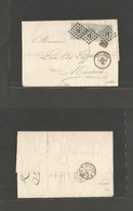 Belgium. 1869 (20 March) Anvers - Spain, Meaded (1 June) EL Fkd 20c Grey (x3) Tied "12" Dots + Cds Alongside. VF. Scarce - Other & Unclassified