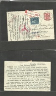 Belgium - Xx. 1941 (20 June) Diksmuide - Switzerland, Luzern (5 July) Registered 1 Fr Red Stat Card, Adtl + Nazi Censore - Other & Unclassified