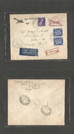 Belgium - Xx. 1946 (10 Nov) Aywalle - USA, Akron, Oil. Registered Air Multifkd Env (17-18 April) VF. - Other & Unclassified