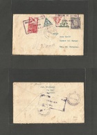 Bolivia. 1938 (16 Dic) La Paz - Paraguay (28 Dec) Carmen Del Panama. Multifkd Env Incl Postage Due / Tax Stamps Used On  - Bolivien