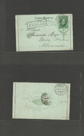 Brazil -Stationary. 1893 (28 Sept) Santos - Germany, Oldenberg, Berne (21 Oct) 200rs Green Stat Lettersheet + "AVULSA" B - Andere & Zonder Classificatie