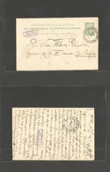 Bulgaria. 1892 (19 Oct) Belogradtchik - Wididin Local 5p Green Stat Card, Circulated Depart + Arrival Neat Cds. - Other & Unclassified