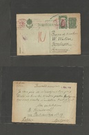 Bulgaria. 1916 (14 March) Sofia - Denmark, Copenhagen 5p Green Statcard + Adtl + Censor. Very Rare Destination During WW - Andere & Zonder Classificatie