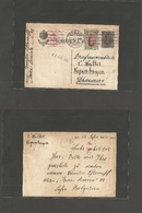 Bulgaria. 1916 (23 July) Sofia - Denmark, Kopenhagen 5b Block Stat Card + Adtl + Censor. Better Destination. Very Scarce - Sonstige & Ohne Zuordnung