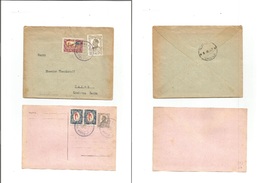 Bulgaria. 1927. Flown Cover + Stat Card. Sofia De Rousse. Fine Pair Airmail. - Andere & Zonder Classificatie