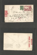 Burma. 1940 (19 Sept) Than Nung - USA, Chicago. Multifkd Env Depart Censored Cachet + Label. Very Fine And Scarce. - Birma (...-1947)