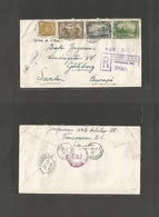 Canada. 1930 (22 Febr) Vancouver, BC - Sweden, Gotheburg. Via USA (23-27 Feb) Registered Multifkd Env. - Sonstige & Ohne Zuordnung