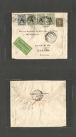 Colombia. 1926 (August) Scadta. Germany - Bogota. Mixed Franking "A" Ovpts + Green Label. Airmail Envelope. VF. - Colombia