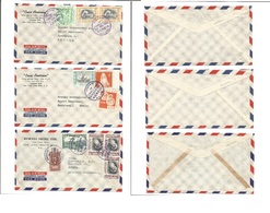 Costa Rica. 1955-62. San Jose - Sweden / Germany. 3 Nice Multifkd Airmail Envelopes. Diff Issues Usages. Lovely Trio. - Costa Rica