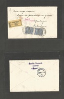 Czechoslovakia. 1916 (13 May) Austrian Adn, Turnan, Bohemia - Denmark, Copenhagen (27 May) Registered Multifkd Env. Red  - Andere & Zonder Classificatie