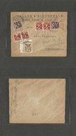 Czechoslovakia. 1927 (15 Sept) Aussig, Silesia - Freiwaldau (20 Sept) Schlesia. Fkd Env + Invalid + Taxed + 3 Postage Du - Otros & Sin Clasificación