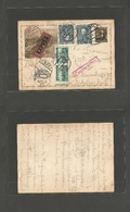 Czechoslovakia. 1938 (12 Oct) Brno - Austria, Wien (15 Oct) Express Mail Service Multifkd 120kc Brown Illustrated Stat C - Other & Unclassified