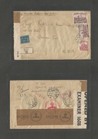 Czechoslovakia. 1941 (1 Nov) Bohemia - Moravia. Brumov - USA, Donova, PA (24-25 Nov) Registered Air Doble Censored Multi - Andere & Zonder Classificatie