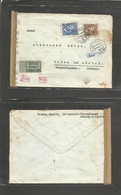 Czechoslovakia. 1943 (10 April) Bohemia. Leitomischl - Switzerland, Lister. Air Fkd + Censor Envelope. Hitler Issue. - Autres & Non Classés