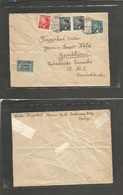 Czechoslovakia. 1943 (4 Oct) Bohemia Moravia Protectorate. Kladno1 - Genthin. Air Multifkd Hitler Issue Envelope. - Autres & Non Classés