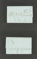 Egypt. 1845 (18 Nov) Cairo - Alexandria. EL Full Text Oval Labella Posta Europa Fwding Cachet On Front. - Other & Unclassified