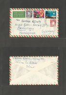 Eire. 1959 (7 Dec) Sallins Co, Kildare - Germany, Braunschweiz. Air Multifkd Env, Incl (x2) Diff Christmas T-seals, Tied - Gebruikt