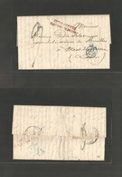 France. 1836 (25 Febr) Paris - Mont De Marsau. EL Full Text. Deputes / Bureau De Post. Red Doble Label + Taxed. VF. - Andere & Zonder Classificatie