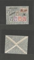 Frc - Tahiti. 1953. Paris - Papeete. Multifkd Env + Taxed + (x7) Postage Dues, Tied Arrival Cds. Nice Modern Usage. - Autres & Non Classés