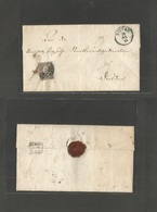 German States-Saxony. 1855 (28 July) Zittau Local Usage. EL Fkd 1 Gr Tied Cross Grill. Nice. - Other & Unclassified