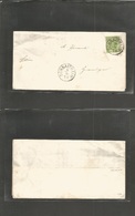 German States-Wurttemberg. 1873 (9 Sept) Schnaitheim - Gazmirzin. Gen Unsealed Pm Letter Fkd 1kr Green Perce Adtls Cds.  - Sonstige & Ohne Zuordnung
