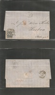 Germany. 1875 (29 Oct) Hamburg - Portugal, Lisbon (9 Nov) EL Full Text Fkd 20 Pf Blue, Cds + Oval "FRANCA". Fine. - Other & Unclassified