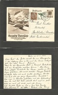 Germany - Xx. 1936 (28 Febr) Berlin - Sweden, Stockholm. 6+4 Stat Illustrated Winter Olympics Stat Card + 2 Adtls Cds. V - Other & Unclassified