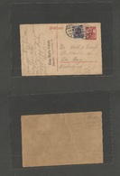 Germany - Danzig. 1920 (3 Dec) GPO - Netherlands, Den Haag 30p Red Ovptd Germania Stationary + Adtl. Arrival Cachet. Fin - Other & Unclassified