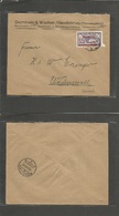 Memel. 1922 (11 July) Heydekrug - Switzerland, Wadenswel. Single 3 Mark / 60c Ovptd Issue. Comercial Correspondence. VF. - Otros & Sin Clasificación