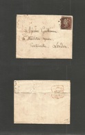 Great Britain. 1843 (16 Sept) London - Pentoville. EL Fkd 1841 1d, Tied Black MC (xxx) Good Strike. - ...-1840 Vorläufer