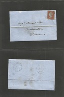 Great Britain. 1852 (2 Aug) London - South Molton, Devon (3 Aug) E. Fkd 1841 1d Red, Good Margins, Cancelled Grill. Fine - ...-1840 Voorlopers