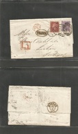 Great Britain. 1871 (June 21) London - Portugal, Lisbon (28 June) EL Full Text Fkd 6d Lilac Pl 9 + 1d Red Pl 14 (?) Tied - ...-1840 Préphilatélie