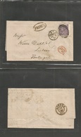 Great Britain. 1871 (Oct 9) London - Portugal, Lisbon (14 Oct) EL Full Text Fkd 6d Intense Lilac Pl. 9, Tied "103" Diamo - ...-1840 Préphilatélie