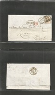 Great Britain. 1873 (12 June) Scotland, Leith - Portugal, Lisbon (19 June) EL Full Text Fkd 6d Chesmut Pl. 11, Tied "221 - ...-1840 Prephilately