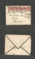 Great Britain. 1894 (Nov 3) Droitwich - Canada, London (Nov 12) Multifkd (x5) Env, Cds. VF Appealing Item. - ...-1840 Préphilatélie