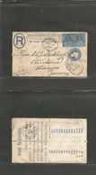 Great Britain. 1898 (June 10) Woolwich, Albion Raf - Germany, Thuringen, Oldisleben (12 June) Registered 2d Blue Stat En - ...-1840 Vorläufer