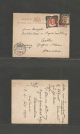 Great Britain - Stationery. 1898 (July 20) Cirecester - Germany, Celle (22 July) 1/2d Brown Stat Card + Adtl Cds. Fine. - ...-1840 Vorläufer