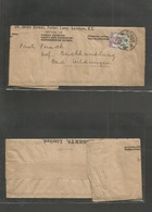 Great Britain. 1901 (17 Sept) WC, Ldn - Germany, Bad Wildungen. Complete Wrapper Fkd 1 1/2d . QV Cds. - ...-1840 Préphilatélie