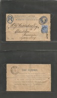 Great Britain - Xx. 1902 (18 Jan) Smithfield Market - Germany, Thinringen Oldisleben (20 Jan) Registeed QV 2d Blue Stat  - ...-1840 Prephilately