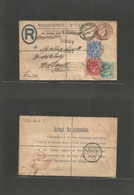 Great Britain - Xx. 1904 (16 Nov) Wetley  - Netherlands, Middelburg (17 Nov) Via London. Registered 2d + 1d Brown Stat E - ...-1840 Préphilatélie