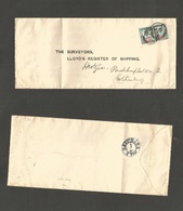 Great Britain - Xx. 1910 (7 July) London - Sweden, Gotheburg. Fkd Env Pair 2d Bicolor, Cds. VF. - ...-1840 Vorläufer