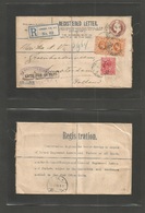 Great Britain - Stationery. 1910 (8 Sept) Gracechurch St - Netherlands, Amsterdam (9 Sept) Registered 2d + 1d Brown Stat - ...-1840 Préphilatélie