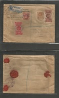Great Britain - Xx. 1935. Blackfriars, Ldn - USA, Chicago, Ill. Registered Multifkd Incl Silver Jubilee Issue + Tax US P - ...-1840 Préphilatélie