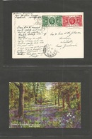 Great Britain - XX. 1935 (12 May) Silver Jubilee. Kew Gardens, Surrey - New Zealand, Waikato (15 June) Fkd Card + Arriva - ...-1840 Voorlopers