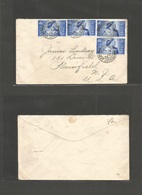 Great Britain - Xx. 1948 (26 April) Brox Burn, West Lothian - USA, Plainfield. Wedding Anniv Multifkd Env, - ...-1840 Prephilately