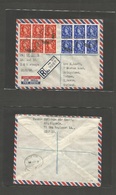 Great Britain - Xx. 1953 (31 Aug) FPO 140 - S. Devon, Totnes, England. FDC Multifkd Registered Env 1/2d + 1d (both X6 Bl - ...-1840 Préphilatélie
